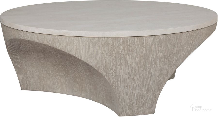 The appearance of Mar Monte Round Cocktail Table designed by Artistica Home in the coastal interior design. This taupe piece of furniture  was selected by 1StopBedrooms from Mar Monte Collection to add a touch of cosiness and style into your home. Sku: 01-2300-943. Product Type: Cocktail Table. Image1
