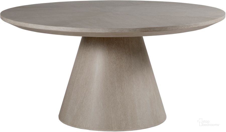 The appearance of Mar Monte Round Dining Table designed by Artistica Home in the coastal interior design. This taupe piece of furniture  was selected by 1StopBedrooms from Mar Monte Collection to add a touch of cosiness and style into your home. Sku: 01-2300-870C. Table Base Style: Pedestal. Table Top Shape: Round. Product Type: Dining Table. Image1