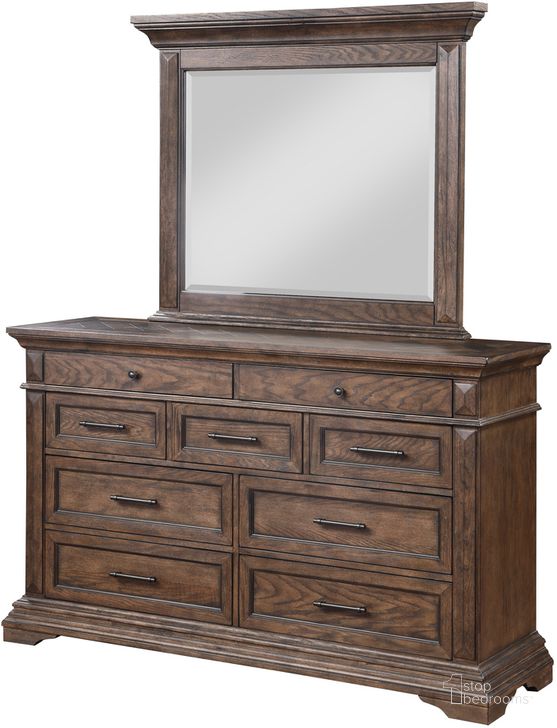 The appearance of Mar Vista Brushed Walnut Dresser designed by New Classic in the transitional interior design. This brown piece of furniture  was selected by 1StopBedrooms from Mar Vista Collection to add a touch of cosiness and style into your home. Sku: B658-050. Product Type: Dresser. Image1