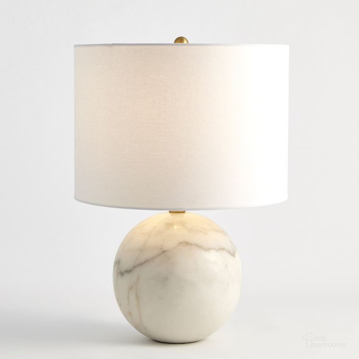 The appearance of Marble Sphere Lamp In White designed by Global Views in the modern / contemporary interior design. This white piece of furniture  was selected by 1StopBedrooms from Marble Collection to add a touch of cosiness and style into your home. Sku: 8.82884. Material: Marble. Product Type: Lamp. Image1