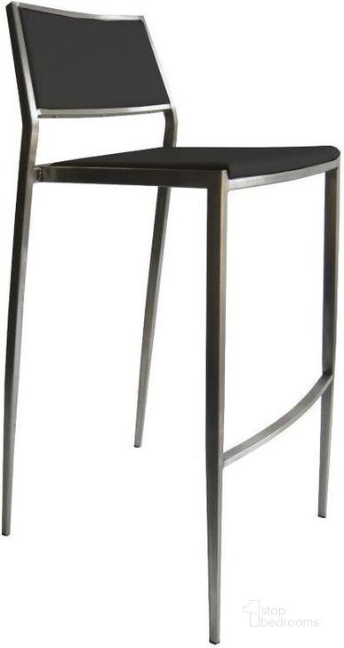 The appearance of Marcel-B Barstool In Black designed by Bellini Modern Living in the modern / contemporary interior design. This black piece of furniture  was selected by 1StopBedrooms from Marcel Collection to add a touch of cosiness and style into your home. Sku: Marcel-B BLK. Material: Leather. Product Type: Barstool.