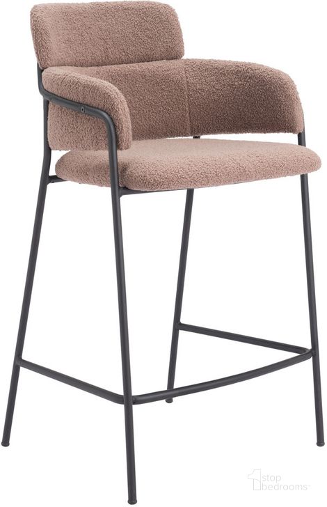 The appearance of Marcel Bar Stool Set of 2 In Brown designed by Zuo Modern in the modern / contemporary interior design. This brown piece of furniture  was selected by 1StopBedrooms from Marcel Collection to add a touch of cosiness and style into your home. Sku: 109666. Product Type: Barstool. Material: Plywood. Image1