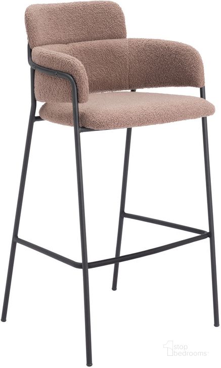 The appearance of Marcel Barstool Set of 2 In Brown designed by Zuo Modern in the modern / contemporary interior design. This brown piece of furniture  was selected by 1StopBedrooms from Marcel Collection to add a touch of cosiness and style into your home. Sku: 109668. Product Type: Barstool. Material: Plywood. Image1