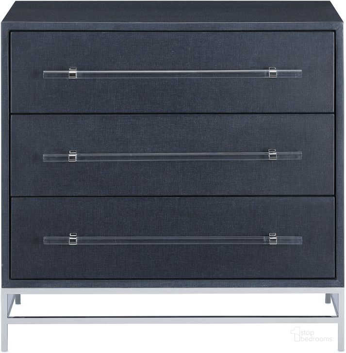 The appearance of Marcel Navy Chest designed by Currey & Company in the modern / contemporary interior design. This navy piece of furniture  was selected by 1StopBedrooms from Marcel Collection to add a touch of cosiness and style into your home. Sku: 3000-0089. Material: Steel. Product Type: Chest. Image1