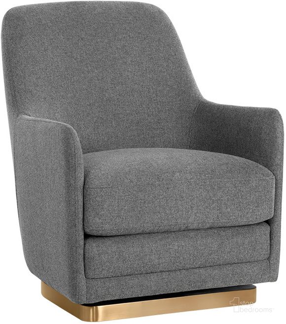 The appearance of Marcela Swivel Lounge Chair In Belfast Koala Grey designed by Sunpan in the modern / contemporary interior design. This grey piece of furniture  was selected by 1StopBedrooms from Marcela Collection to add a touch of cosiness and style into your home. Sku: 108046. Material: Fabric. Product Type: Lounge Chair. Image1