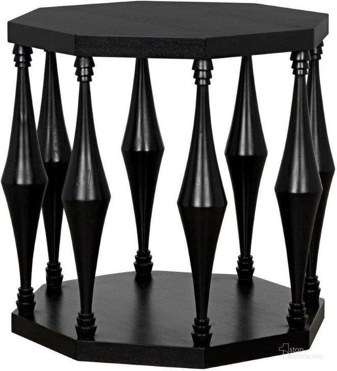 The appearance of Marceo Side Table In Hand Rubbed Black designed by Noir in the transitional interior design. This black piece of furniture  was selected by 1StopBedrooms from  to add a touch of cosiness and style into your home. Sku: GTAB964HB. Material: Wood. Product Type: Side Table. Image1
