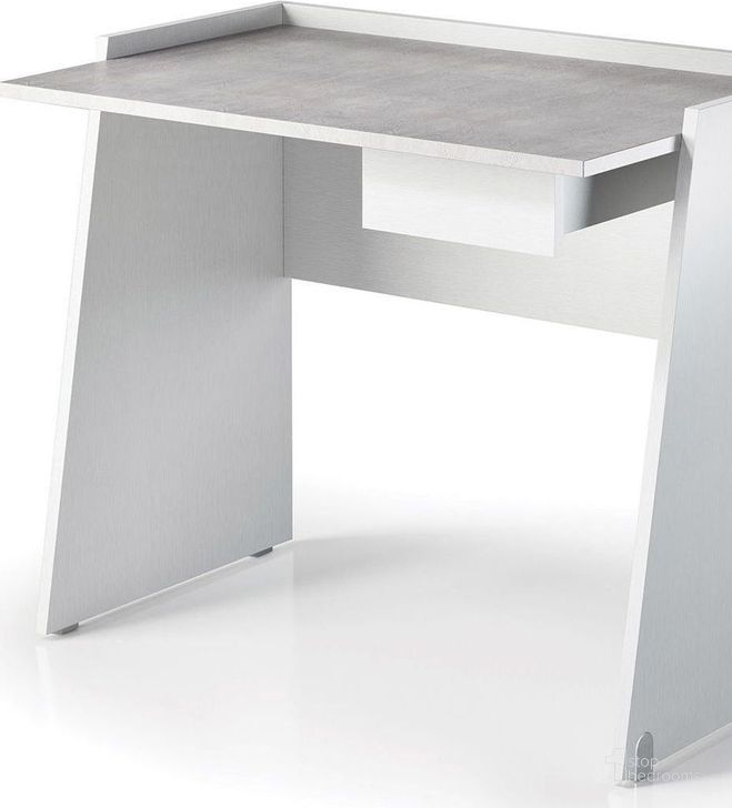 The appearance of Marco White And Light Gray Office Desk designed by Casabianca Home in the transitional interior design. This white and gray piece of furniture  was selected by 1StopBedrooms from Marco Collection to add a touch of cosiness and style into your home. Sku: KD-274. Product Type: Office Desk. Material: MDF. Image1