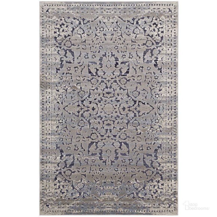The appearance of Margarida Distressed Vintage Turkish 5X8 Area Rug In Blue and Cream designed by Modway in the modern / contemporary interior design. This blue and cream piece of furniture  was selected by 1StopBedrooms from Margarida Collection to add a touch of cosiness and style into your home. Sku: R-1095A-58. Material: Polypropylene. Product Type: Area Rugs. Image1