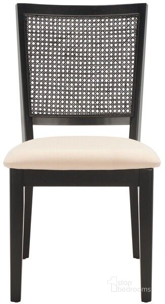 The appearance of Margo Dining Chair Set of 2 in Black and Beige designed by Safavieh in the modern / contemporary interior design. This black and beige piece of furniture  was selected by 1StopBedrooms from Margo Collection to add a touch of cosiness and style into your home. Sku: DCH1012B-SET2. Material: Wood. Product Type: Dining Chair. Image1