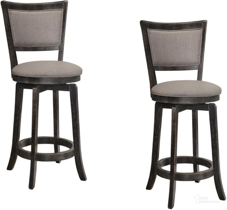 The appearance of Maria 29 Inch Transitional Wood Bar Stool Set of 2 In Gray designed by Best Master Furniture in the transitional interior design. This gray piece of furniture  was selected by 1StopBedrooms from Maria Collection to add a touch of cosiness and style into your home. Sku: MARIA29. Material: Wood. Product Type: Barstool. Image1