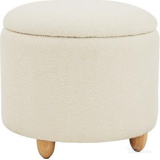 The appearance of Mariabella Storage Ottoman In Ivory designed by Safavieh Couture in the modern / contemporary interior design. This ivory piece of furniture  was selected by 1StopBedrooms from Mariabella Collection to add a touch of cosiness and style into your home. Sku: SFV4793A. Material: Wood. Product Type: Ottoman. Image1
