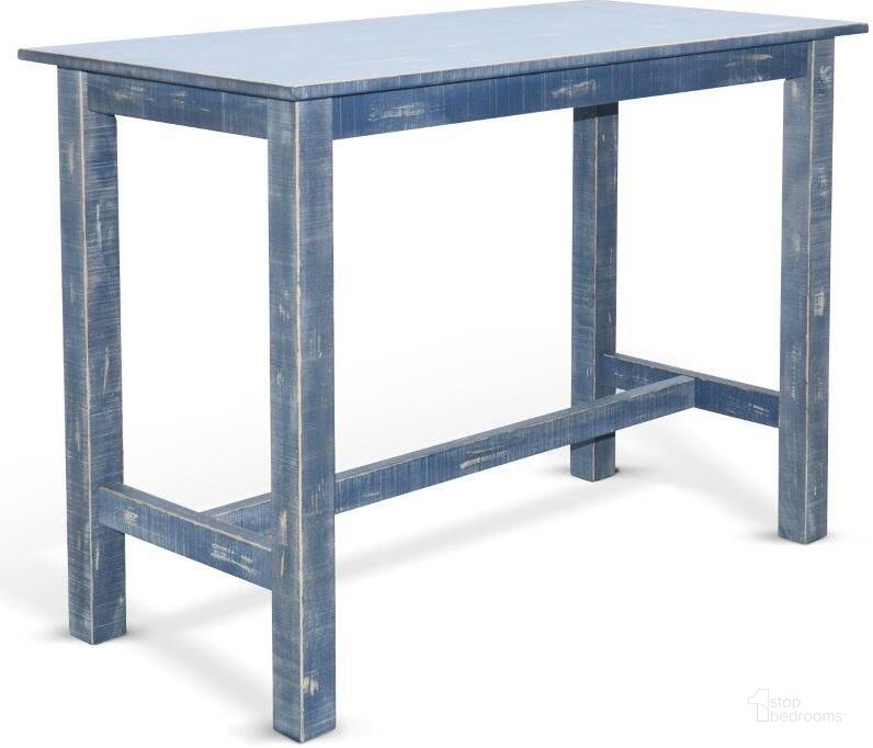 The appearance of Marina Ocean Blue Counter Table In Blue designed by Sunny Design in the coastal interior design. This blue piece of furniture  was selected by 1StopBedrooms from Marina Collection to add a touch of cosiness and style into your home. Sku: 1172OB-36. Material: Wood. Product Type: Counter Height Table. Table Top Shape: Rectangular. Size: 48.