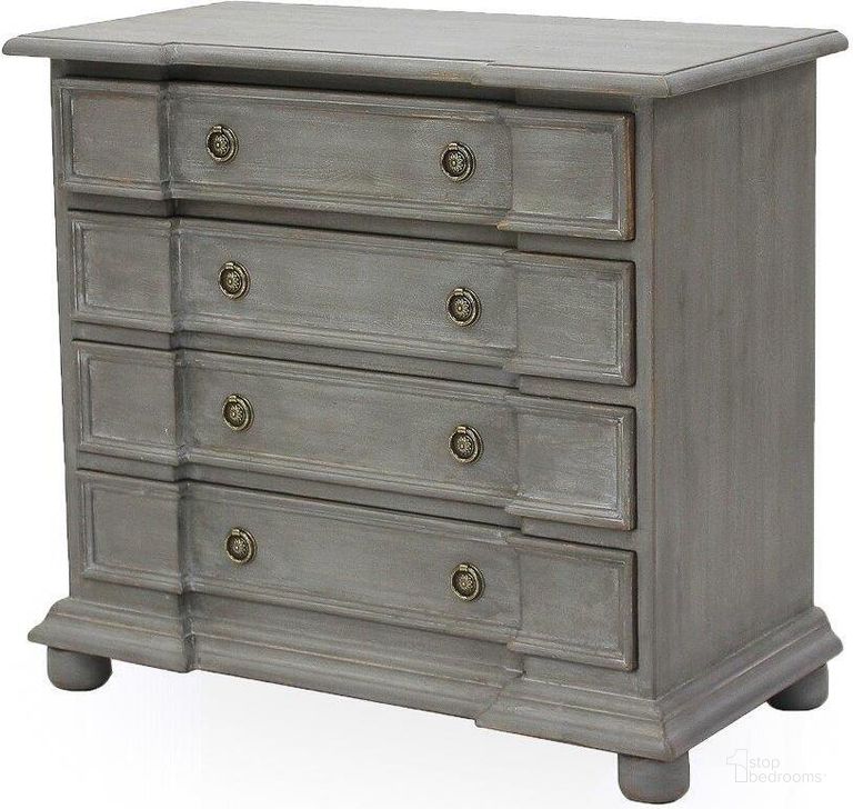 The appearance of Markey Gray Commode designed by Sarreid in the traditional interior design. This grey piece of furniture  was selected by 1StopBedrooms from Markey Collection to add a touch of cosiness and style into your home. Sku: 40266. Product Type: Nightstand. Image1