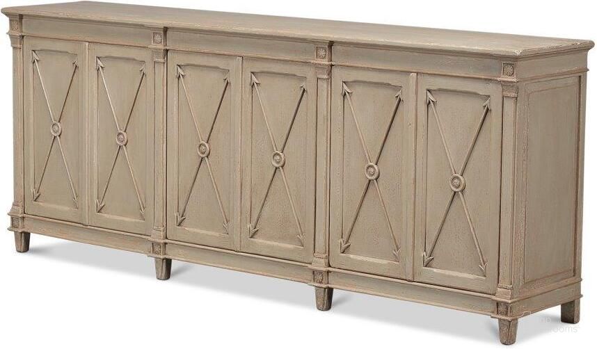The appearance of Marksman Beige Sideboard designed by Sarreid in the traditional interior design. This beige piece of furniture  was selected by 1StopBedrooms from Marksman Collection to add a touch of cosiness and style into your home. Sku: 29919. Product Type: Sideboard. Image1