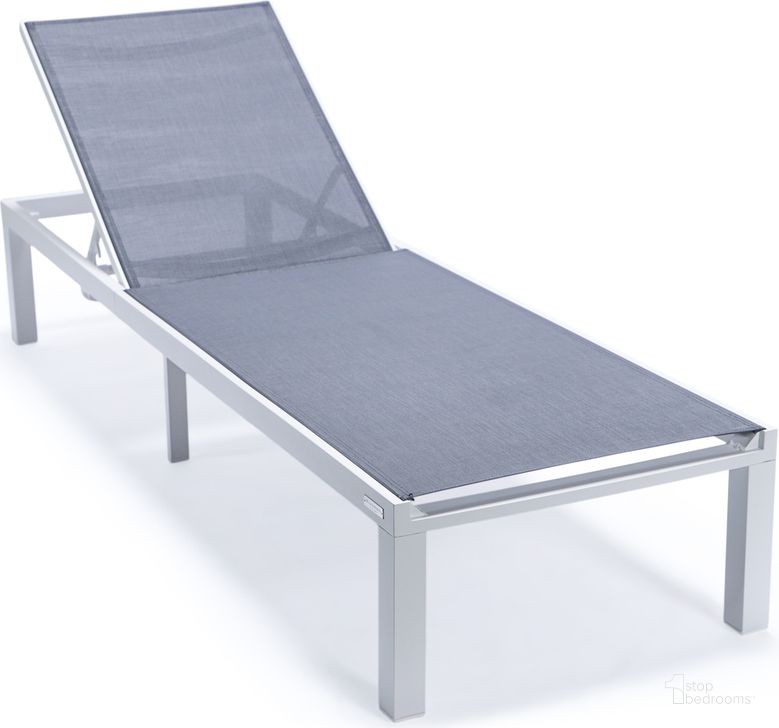 The appearance of Marlin Patio Chaise Lounge Chair Set of 2 In Dark Grey designed by LeisureMod in the modern / contemporary interior design. This dark grey piece of furniture  was selected by 1StopBedrooms from Marlin Collection to add a touch of cosiness and style into your home. Sku: MLW-77DGR2. Material: Aluminum. Product Type: Outdoor Chaise Lounge. Image1