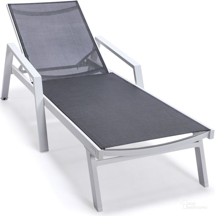 The appearance of Marlin Patio Chaise Lounge Chair With Armrests Set of 2 In Black designed by LeisureMod in the modern / contemporary interior design. This black piece of furniture  was selected by 1StopBedrooms from Marlin Collection to add a touch of cosiness and style into your home. Sku: MLAW-77BL2. Material: Aluminum. Product Type: Outdoor Chaise Lounge. Image1