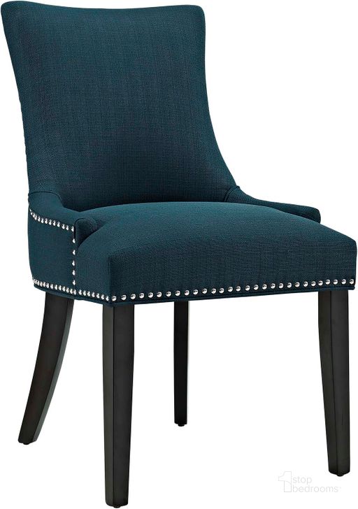 The appearance of Marquis Azure Fabric Dining Chair designed by Modway in the modern / contemporary interior design. This azure piece of furniture  was selected by 1StopBedrooms from Marquis Collection to add a touch of cosiness and style into your home. Sku: EEI-2229-AZU. Material: Wood. Product Type: Dining Chair. Image1