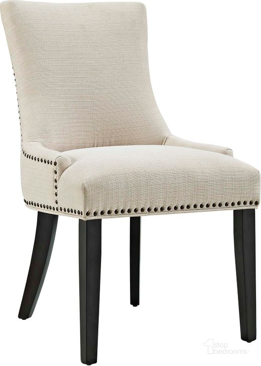 The appearance of Marquis Beige Fabric Dining Chair designed by Modway in the modern / contemporary interior design. This beige piece of furniture  was selected by 1StopBedrooms from Marquis Collection to add a touch of cosiness and style into your home. Sku: EEI-2229-BEI. Material: Wood. Product Type: Dining Chair. Image1