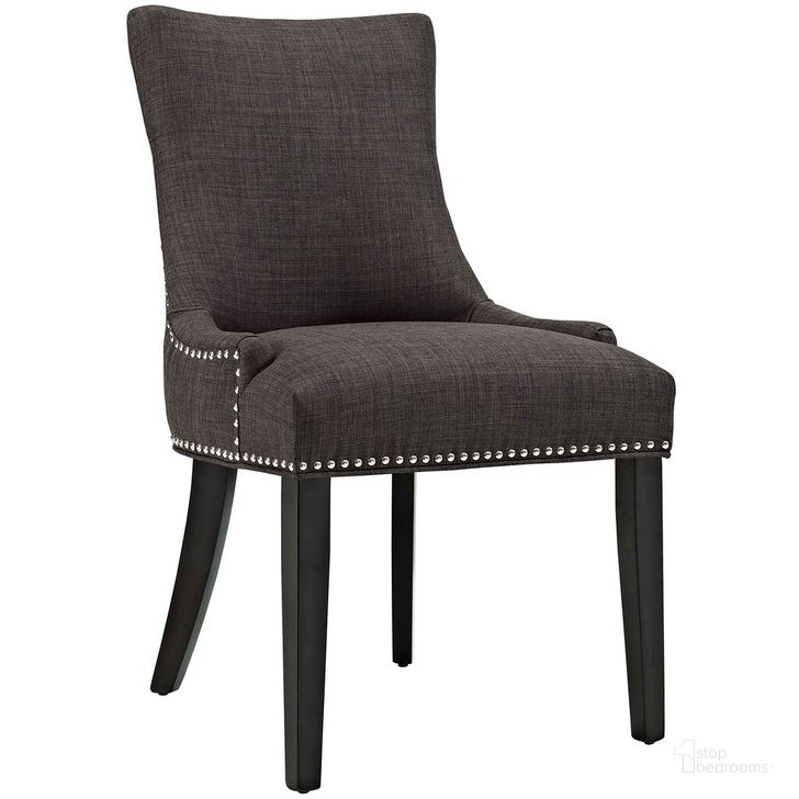 The appearance of Marquis Fabric Dining Chair In Brown designed by Modway in the modern / contemporary interior design. This brown piece of furniture  was selected by 1StopBedrooms from Marquis Collection to add a touch of cosiness and style into your home. Sku: EEI-2229-BRN. Material: Wood. Product Type: Dining Chair. Image1