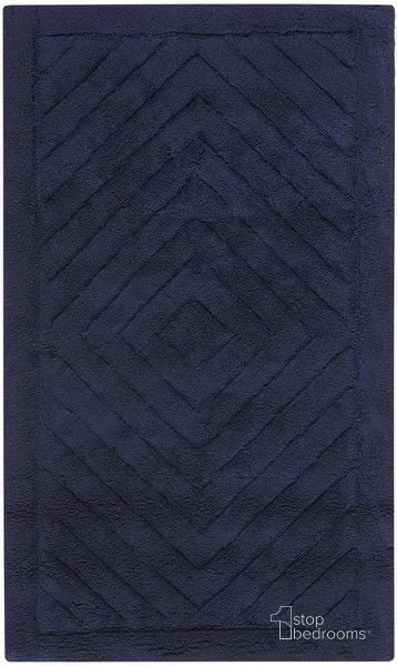 The appearance of Marquis Diamond Bath Mat Set of 2 in Navy PMB635B-2745-SET2 designed by Safavieh in the modern / contemporary interior design. This navy piece of furniture  was selected by 1StopBedrooms from Marquis Collection to add a touch of cosiness and style into your home. Sku: PMB635B-2745-SET2. Product Type: Rug. Material: Cotton. Image1