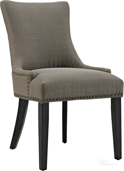 The appearance of Marquis Granite Fabric Dining Chair designed by Modway in the modern / contemporary interior design. This granite piece of furniture  was selected by 1StopBedrooms from Marquis Collection to add a touch of cosiness and style into your home. Sku: EEI-2229-GRA. Material: Wood. Product Type: Dining Chair. Image1
