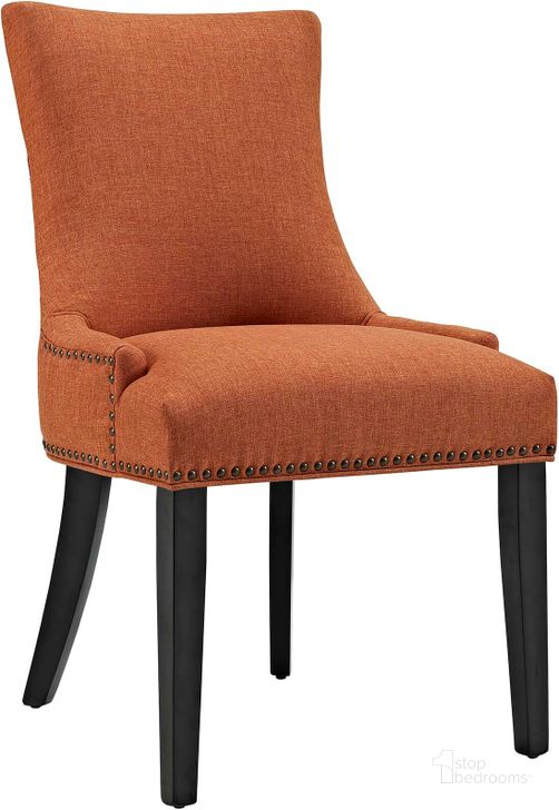 The appearance of Marquis Orange Fabric Dining Chair designed by Modway in the modern / contemporary interior design. This orange piece of furniture  was selected by 1StopBedrooms from Marquis Collection to add a touch of cosiness and style into your home. Sku: EEI-2229-ORA. Material: Wood. Product Type: Dining Chair. Image1
