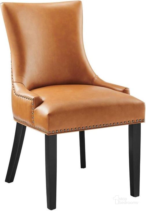 The appearance of Marquis Tan Vegan Leather Dining Chair designed by Modway in the modern / contemporary interior design. This tan piece of furniture  was selected by 1StopBedrooms from Marquis Collection to add a touch of cosiness and style into your home. Sku: EEI-2228-TAN. Material: Wood. Product Type: Dining Chair. Image1