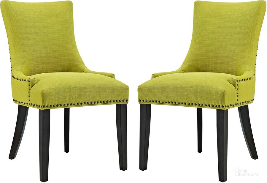 The appearance of Marquis Wheat Grass Dining Side Chair Fabric Set of 2 designed by Modway in the modern / contemporary interior design. This wheat grass piece of furniture  was selected by 1StopBedrooms from Marquis Collection to add a touch of cosiness and style into your home. Sku: EEI-2746-WHE-SET. Material: Wood. Product Type: Side Chair. Image1