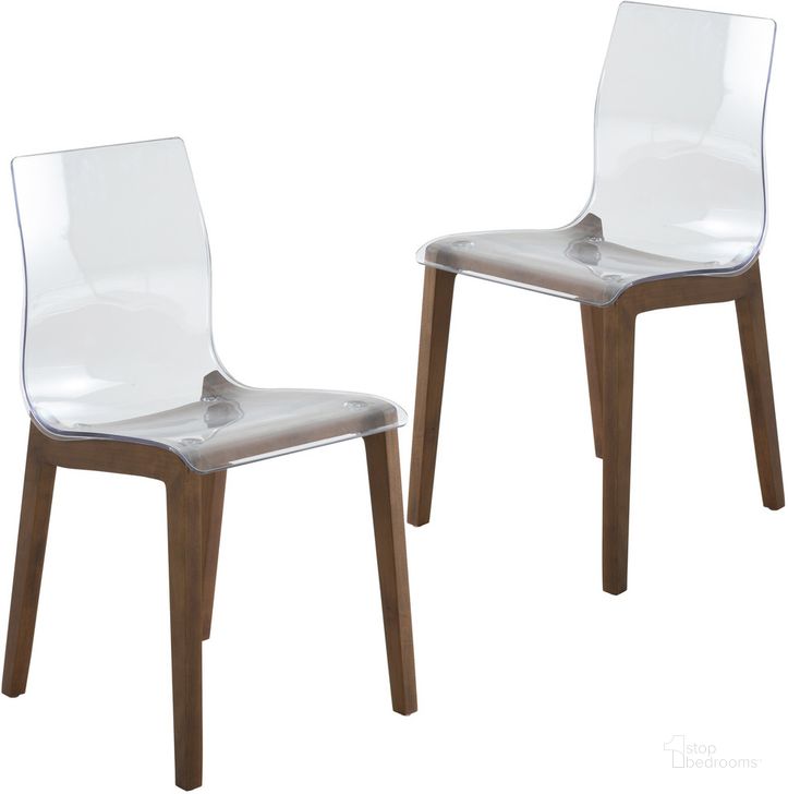 The appearance of Marsden Dining Side Chair Set of 2 In Walnut designed by LeisureMod in the modern / contemporary interior design. This walnut piece of furniture  was selected by 1StopBedrooms from Marsden Collection to add a touch of cosiness and style into your home. Sku: MCWN-16CL2. Material: Wood. Product Type: Side Chair. Image1