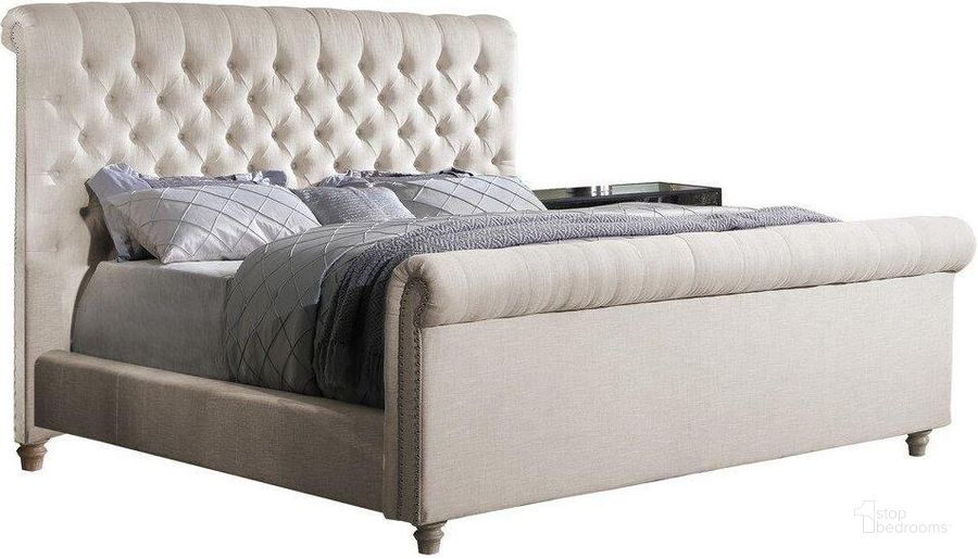 The appearance of Marseille Fabric Upholstered Tufted California King Bed In Cream designed by Best Master Furniture in the transitional interior design. This cream piece of furniture  was selected by 1StopBedrooms from Marseille Collection to add a touch of cosiness and style into your home. Sku: JC100CCK. Bed Type: Panel Bed. Material: Upholstered. Product Type: Panel Bed. Bed Size: California King. Image1