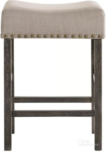 The appearance of Martha II Counter Height Stool (Weathered Gray) (Set of 2) designed by ACME in the transitional interior design. This gray piece of furniture  was selected by 1StopBedrooms from Martha Collection to add a touch of cosiness and style into your home. Sku: 73833. Material: MDF. Product Type: Counter Height Chair. Image1