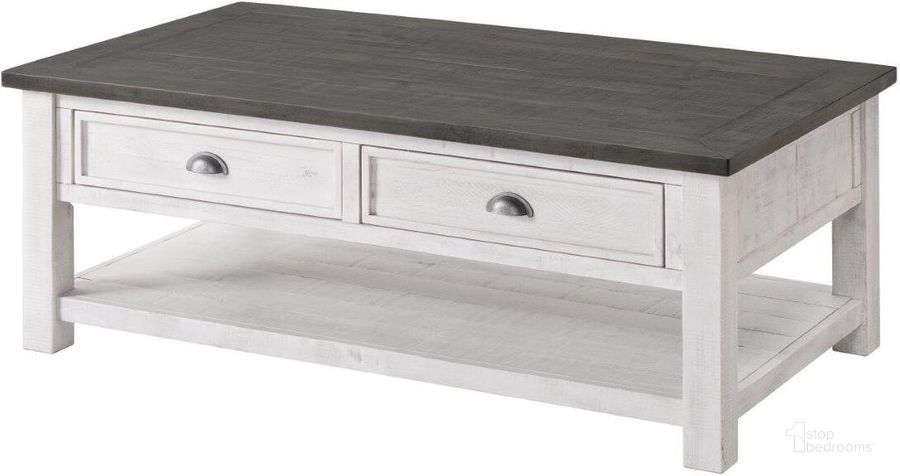 The appearance of Martin Svensson Home Monterey Coffee Table In White And Grey designed by Martin Svensson Home in the coastal interior design. This white and grey piece of furniture  was selected by 1StopBedrooms from Monterey Collection to add a touch of cosiness and style into your home. Sku: 890625. Product Type: Coffee Table. Material: Pine. Image1