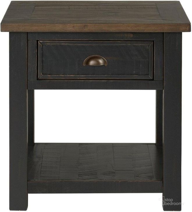 The appearance of Martin Svensson Home Monterey End Table In Black And Brown designed by Martin Svensson Home in the coastal interior design. This black and brown piece of furniture  was selected by 1StopBedrooms from Monterey Collection to add a touch of cosiness and style into your home. Sku: 890632. Product Type: End Table. Material: Pine. Image1
