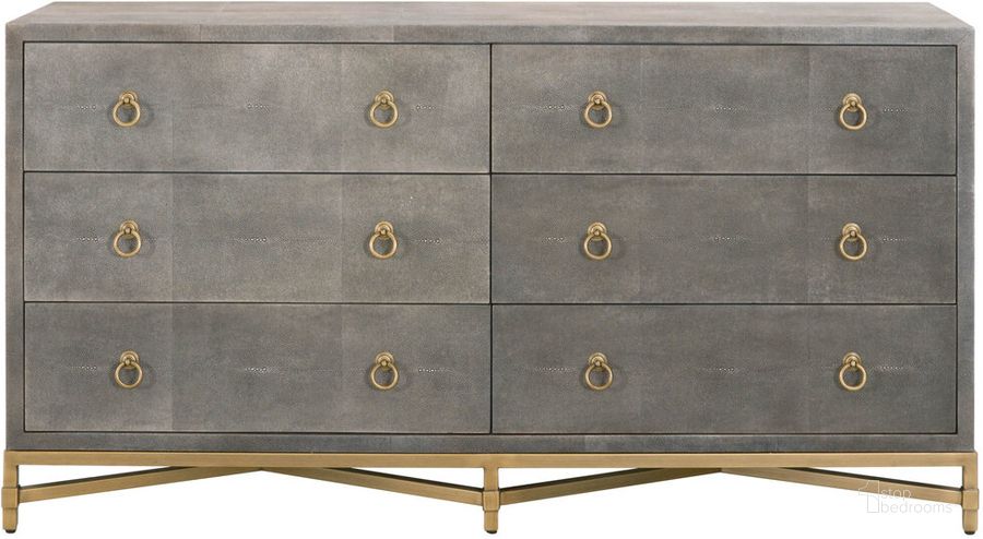 The appearance of Martine Rose Gray Dresser 0qd2331925 designed by Off 5th Home in the modern / contemporary interior design. This gray piece of furniture  was selected by 1StopBedrooms from Martine Rose Collection to add a touch of cosiness and style into your home. Sku: 6122.GRY-SHG/GLD. Material: Wood. Product Type: Dresser. Image1