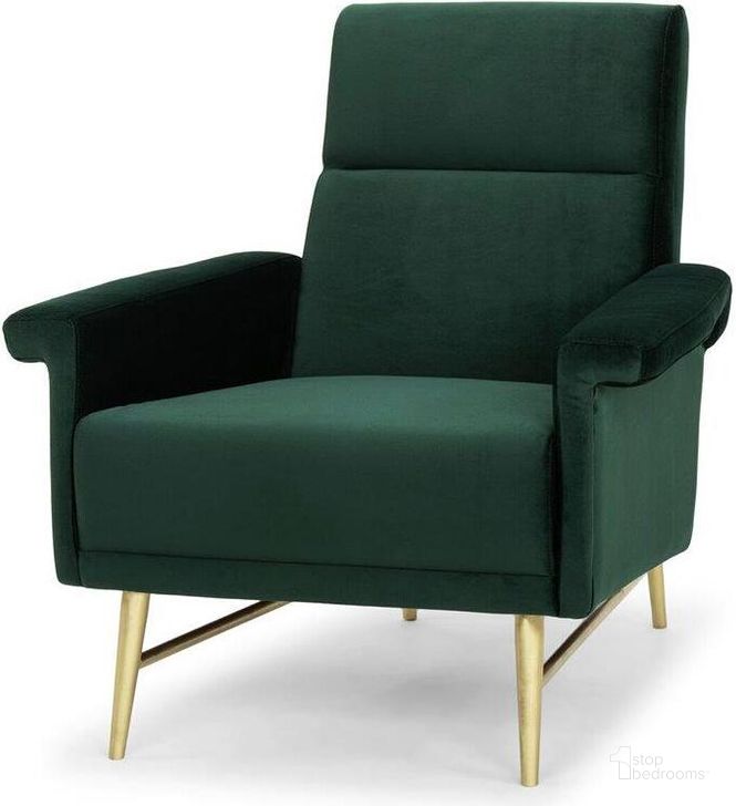 The appearance of Mathise Emerald Green Fabric Occasional Chair designed by Nuevo in the modern / contemporary interior design. This emerald green piece of furniture  was selected by 1StopBedrooms from Mathise Collection to add a touch of cosiness and style into your home. Sku: HGSC342. Material: Fabric. Product Type: Accent Chair. Image1