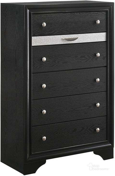 The appearance of Matrix Chest In Black designed by Galaxy Home Furnishings in the modern / contemporary interior design. This black piece of furniture  was selected by 1StopBedrooms from Matrix Collection to add a touch of cosiness and style into your home. Sku: 808857772084. Material: Wood. Product Type: Chest. Image1