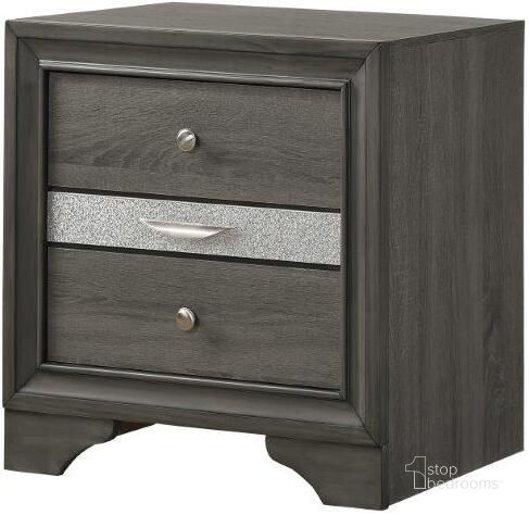 The appearance of Matrix Nightstand In Gray designed by Galaxy Home Furnishings in the traditional interior design. This gray piece of furniture  was selected by 1StopBedrooms from Matrix Collection to add a touch of cosiness and style into your home. Sku: 808857668363. Material: Wood. Product Type: Nightstand. Image1