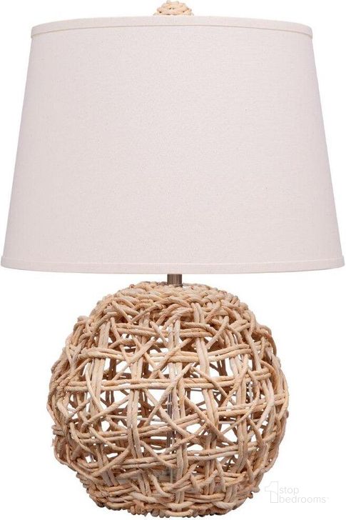 The appearance of Maui Natural Table Lamp designed by Jamie Young Company in the coastal interior design. This natural piece of furniture  was selected by 1StopBedrooms from Maui Collection to add a touch of cosiness and style into your home. Sku: 9MAUITLNAT. Product Type: Table Lamp. Material: Rope. Image1