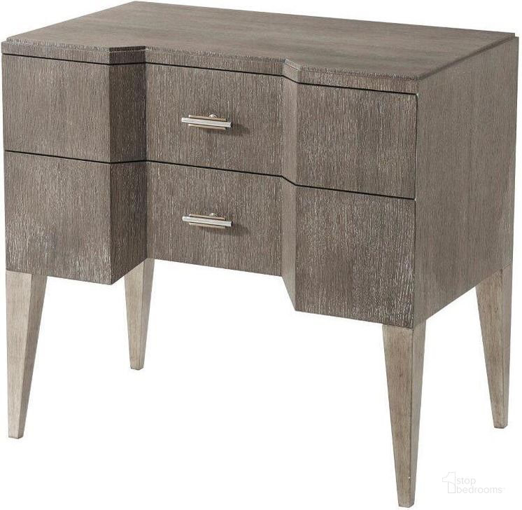 The appearance of Mavericks Bay Nightstand designed by Theodore Alexander in the transitional interior design. This  piece of furniture  was selected by 1StopBedrooms from Theodore Alexander Collection to add a touch of cosiness and style into your home. Sku: 6005-563. Material: Steel. Product Type: Nightstand.
