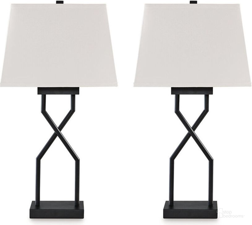 The appearance of Mavin Black Desk and Buffet Lamp Set of 2 designed by Artisan Elegance in the modern / contemporary interior design. This black piece of furniture  was selected by 1StopBedrooms from Mavin Collection to add a touch of cosiness and style into your home. Sku: L204514. Material: Metal. Product Type: Table Lamp. Image1