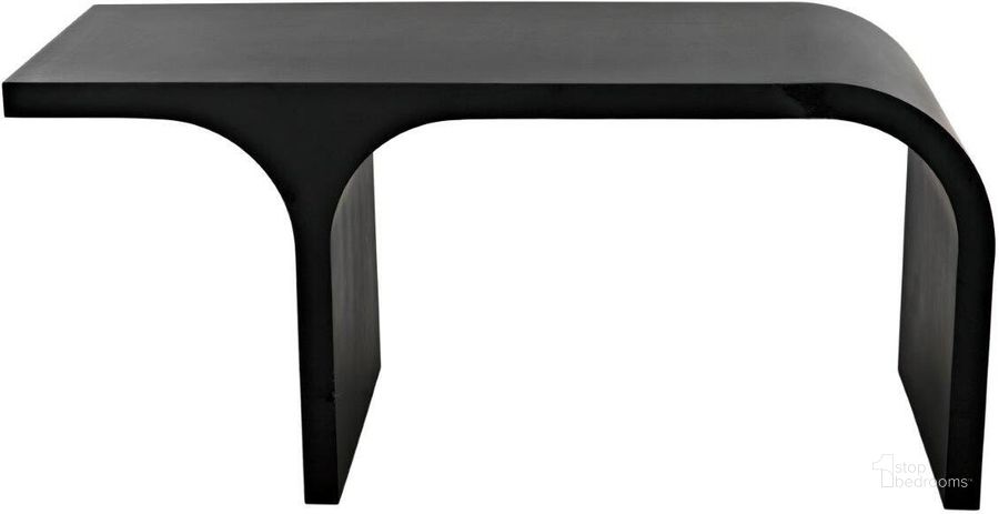 The appearance of Maximus Desk In Black Metal designed by Noir in the transitional interior design. This black piece of furniture  was selected by 1StopBedrooms from Maximus Collection to add a touch of cosiness and style into your home. Sku: GDES192MTB. Material: Steel. Product Type: Desk. Image1