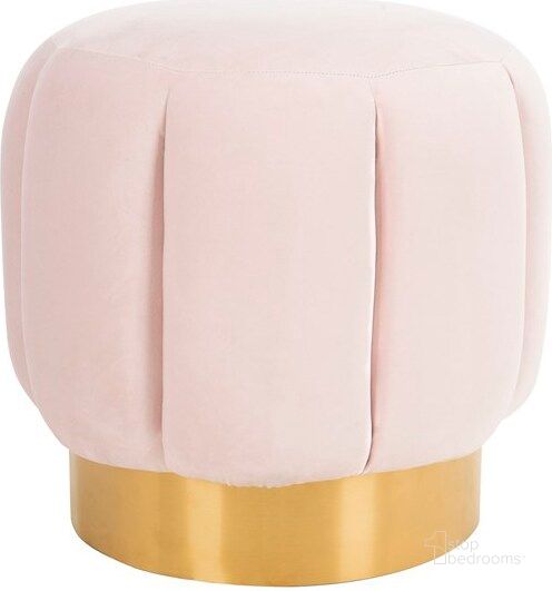 The appearance of Maxine Channel Tufted Ottoman In Pink And Gold designed by Safavieh Couture in the modern / contemporary interior design. This pink and gold piece of furniture  was selected by 1StopBedrooms from Maxine Collection to add a touch of cosiness and style into your home. Sku: SFV4707A. Material: Wood. Product Type: Ottoman. Image1