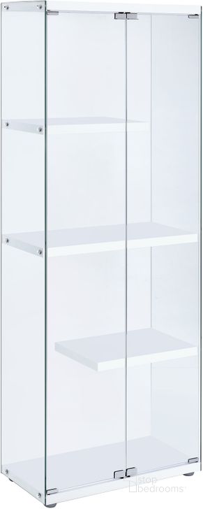 The appearance of Maxwell Clear Glass Display Cabinet designed by Picket House in the modern / contemporary interior design. This transparent piece of furniture  was selected by 1StopBedrooms from Maxwell Collection to add a touch of cosiness and style into your home. Sku: CIE100DCE. Material: Glass. Product Type: Accent Chest. Image1