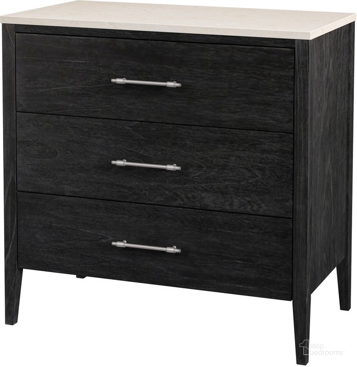 The appearance of Mayfair 3 Drawer Wood and Marble Chest In Black designed by Butler Specialty Company in the modern / contemporary interior design. This black piece of furniture  was selected by 1StopBedrooms from Mayfair Collection to add a touch of cosiness and style into your home. Sku: 5750432. Material: Wood. Product Type: Chest. Image1