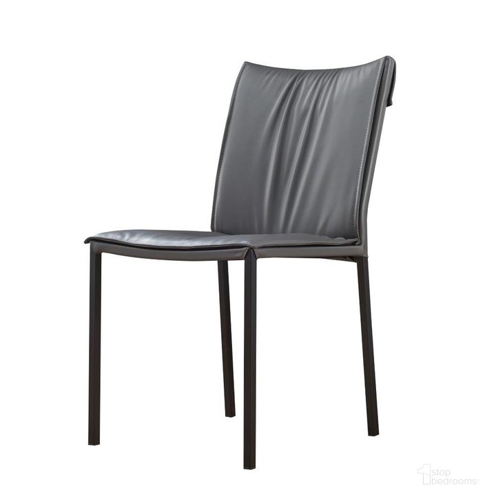 The appearance of Mc Las Vegas Dining Chair Set of 2 In Grey designed by J&M in the modern / contemporary interior design. This grey piece of furniture  was selected by 1StopBedrooms from Las Vegas Collection to add a touch of cosiness and style into your home. Sku: 18876. Material: Leather. Product Type: Dining Chair. Image1