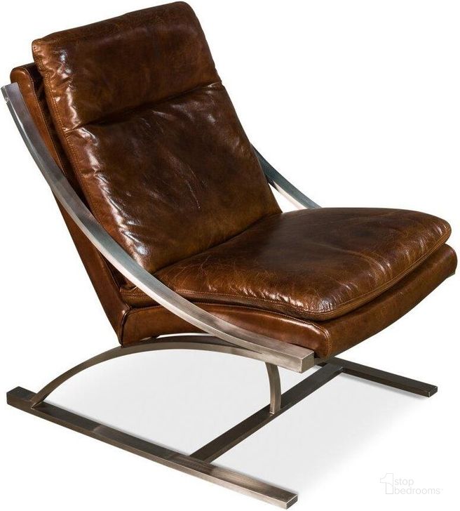 The appearance of Mc Queen Brown Leather Chair designed by Sarreid in the modern / contemporary interior design. This brown piece of furniture  was selected by 1StopBedrooms from Mc Queen Collection to add a touch of cosiness and style into your home. Sku: 40541. Product Type: Living Room Chair. Image1
