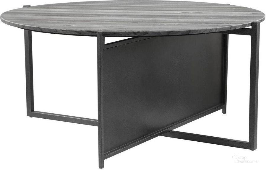The appearance of Mcbride Coffee Table Gray and Black designed by Zuo Modern in the modern / contemporary interior design. This black and grey piece of furniture  was selected by 1StopBedrooms from Mcbride Collection to add a touch of cosiness and style into your home. Sku: 102019. Product Type: Coffee Table. Material: Iron. Image1
