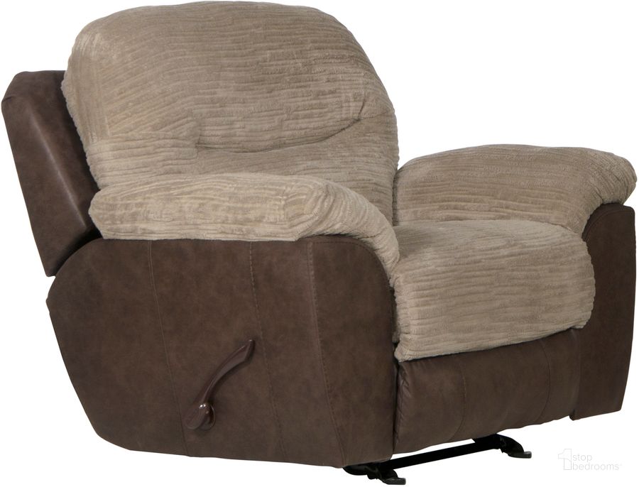The appearance of McMahon Glider Recliner In Bark designed by Jackson in the traditional interior design. This bark piece of furniture  was selected by 1StopBedrooms from McMahon Collection to add a touch of cosiness and style into your home. Sku: 545557117689192136. Material: Fabric. Product Type: Recliner.