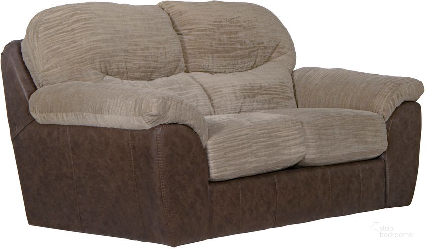 The appearance of McMahon Gliding Loveseat In Bark designed by Jackson in the traditional interior design. This bark piece of furniture  was selected by 1StopBedrooms from McMahon Collection to add a touch of cosiness and style into your home. Sku: 545523117689192136. Material: Fabric. Product Type: Loveseat. Image1