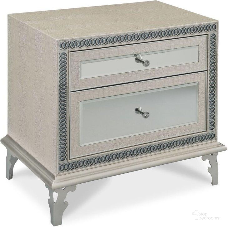 The appearance of Medina Way Beige Nightstand designed by Off 5th Home in the transitional interior design. This beige piece of furniture  was selected by 1StopBedrooms from Medina Way Collection to add a touch of cosiness and style into your home. Sku: NT03040-09. Product Type: Nightstand.